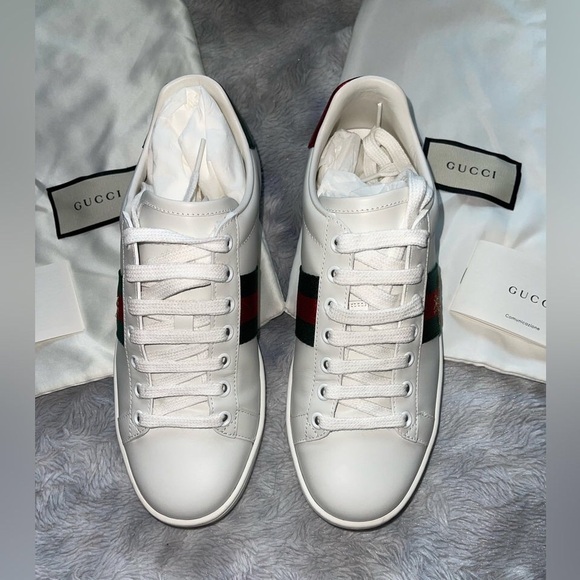 GUCCI WOMEN'S ACE SNEAKER WITH BEE SIZE 9 VGUC - Picture 3 of 4